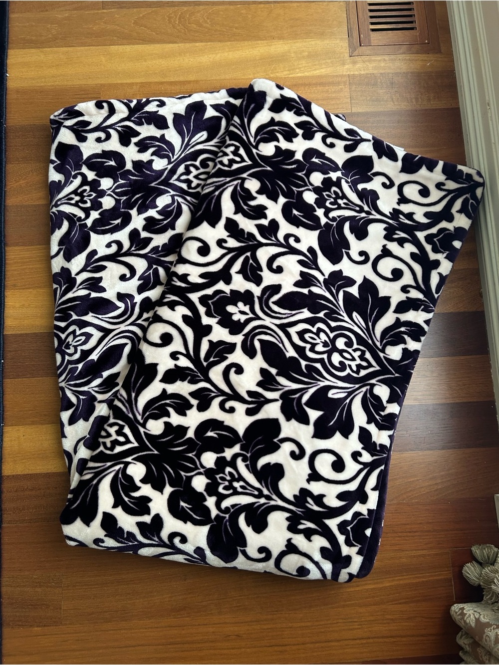 Plush velvety throw